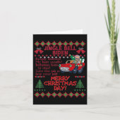 Jingle Bell Biden Kerstmis Santa Trump Lelijke Ker Kaart (Voorkant)