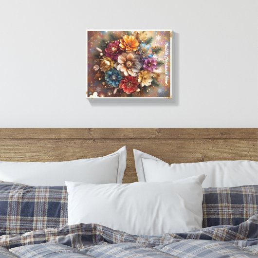 Jingle Bell Blooms Canvas Afdruk (Insitu (Slaapkamer))