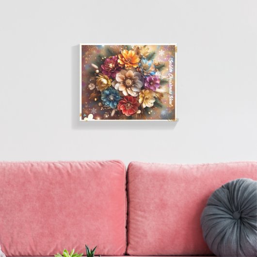 Jingle Bell Blooms Canvas Afdruk (Insitu (Woonkamer))