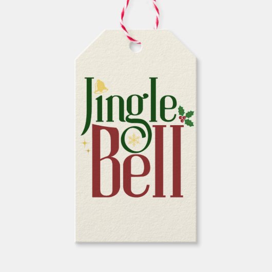 Jingle Bell Cadeaulabel (Voorkant)