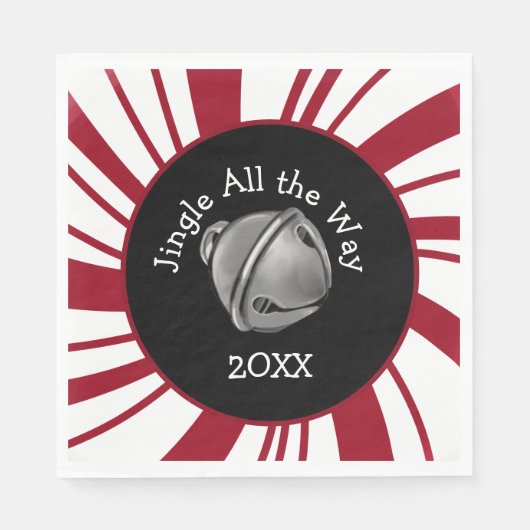 Jingle Bell Christmas Plates Servet (Voorkant)