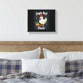 Jingle Bell Cluck Chicken Canvas Afdruk (Insitu (Slaapkamer))