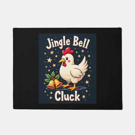 Jingle Bell Cluck Chicken Deurmat (Voorkant)