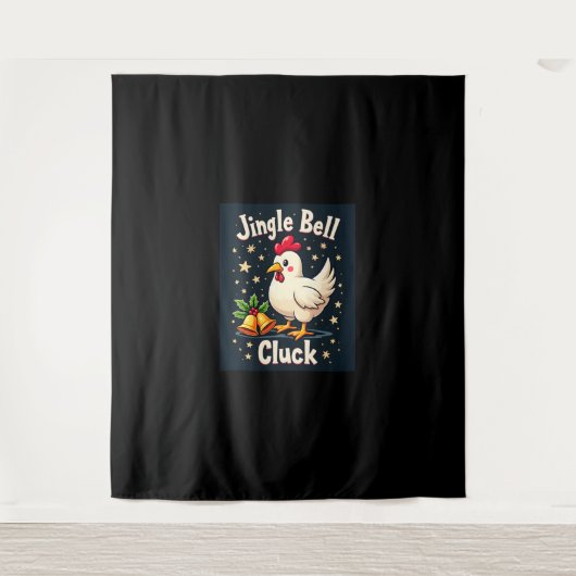 Jingle Bell Cluck Chicken Wandkleed (Voorkant)