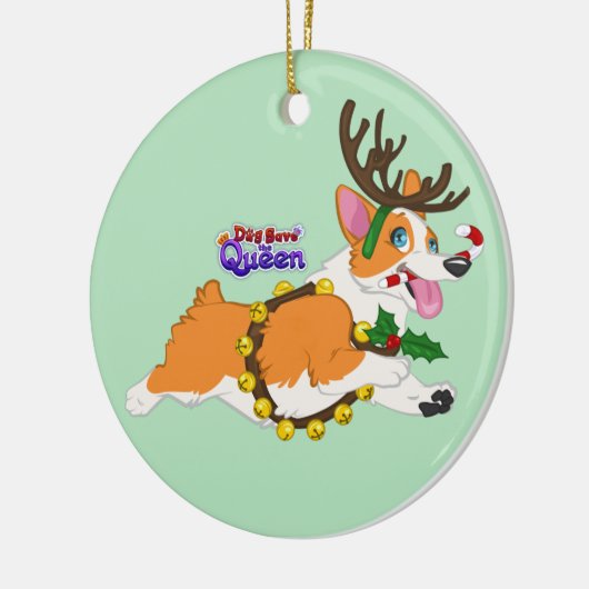 Jingle Bell Corgi- Ornament (Links)