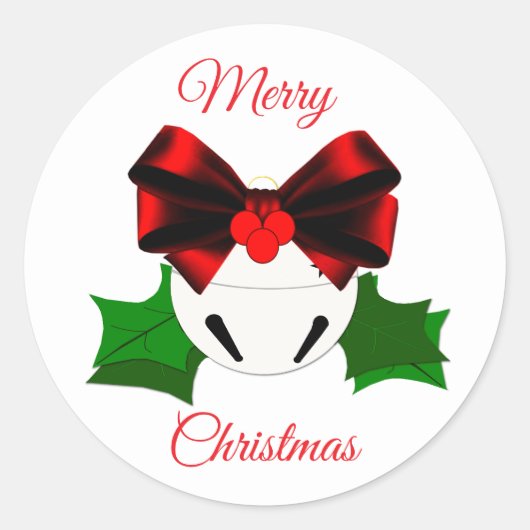 Jingle Bell-envelopseals Ronde Sticker (Voorkant)
