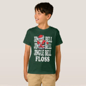 Jingle Bell Floss Santa Claus Flossing Kerstmis T-shirt (Voorkant volledig)