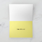 Jingle Bell French Poodle Folded Wenskaart Kaart (Binnen)