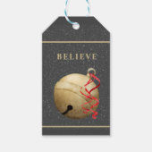JINGLE BELL, GELOOF Kerstmis Cadeaulabel (Voorkant)