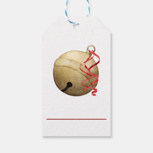 JINGLE BELL, GELOOF Kerstmis Cadeaulabel (Achterkant)
