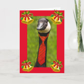 Jingle Bell Goose Kerstmis Feestdagen Kaart (Voorkant)