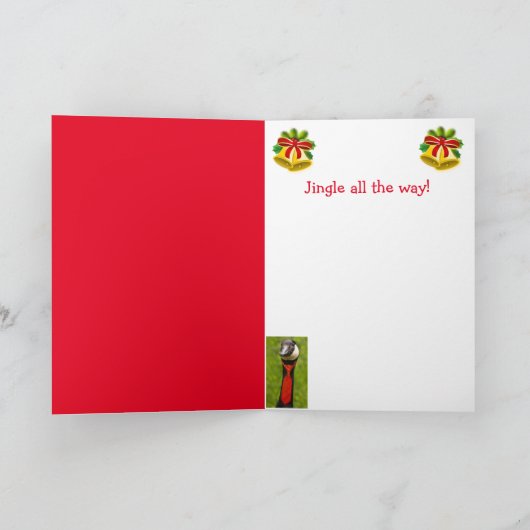 Jingle Bell Goose Kerstmis Feestdagen Kaart (Binnen)