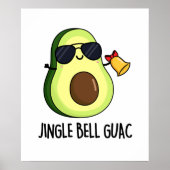Jingle Bell Guac Funny Avocado Kerstmis Poster (Voorkant)
