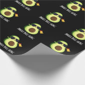 Jingle Bell Guac Grappige Avocado Pun Donker BG Cadeaupapier (Hoek)