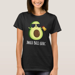 Jingle Bell Guac Grappige Avocado Pun Donker BG T-shirt