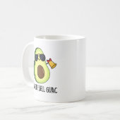Jingle Bell Guac Grappige avocado woordspeling Koffiemok (Voorkant links)