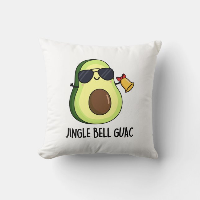 Jingle Bell Guac Grappige avocado woordspeling Kussen (Voorkant)