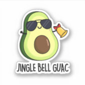 Jingle Bell Guac Grappige avocado woordspeling Sticker (Voorkant)