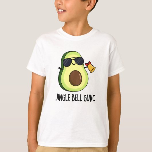 Jingle Bell Guac Grappige avocado woordspeling T-shirt (Voorkant)