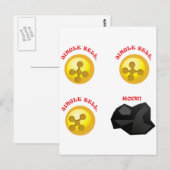 Jingle Bell, Jingle Bell, Jingle Bell, Rock! Briefkaart (Voorkant / Achterkant)