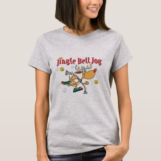 Jingle Bell Jog T-shirt voor dames (Voorkant)