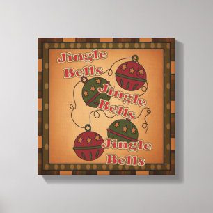 Jingle Bell Kerstfeestagenda Canvas Afdruk
