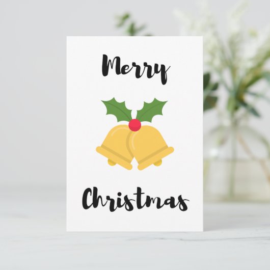 Jingle bell kerstkaart kaart (Staand voorkant)