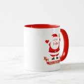 Jingle Bell Kerstman Kerst Combinatie Mok (Voorkant rechts)