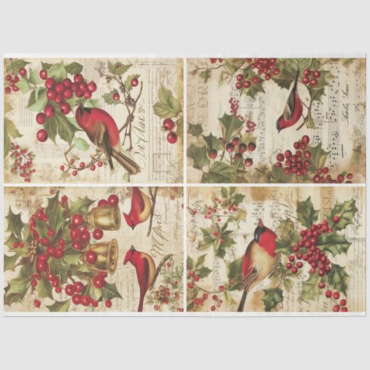 Jingle Bell Kerstmis Tissuepapier (Voorkant)