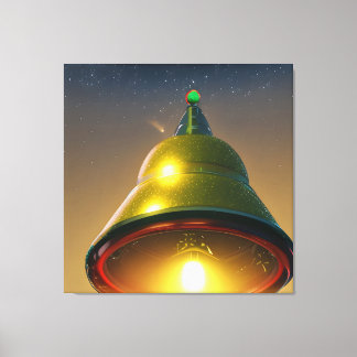 Jingle Bell Kerstmis UFO Canvas Afdruk
