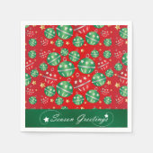 Jingle Bell-kerstsierontwerppatroon Servetten (Voorkant)