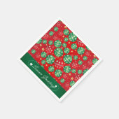 Jingle Bell-kerstsierontwerppatroon Servetten (Hoek)