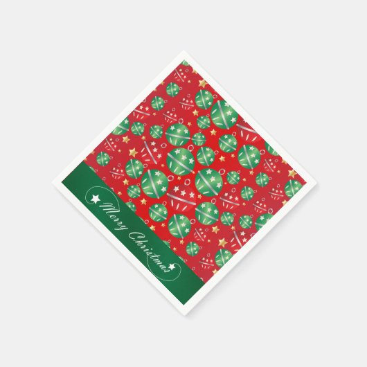 Jingle Bell-kerstsierontwerppatroon Servetten (Hoek)