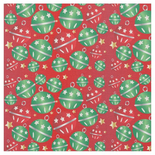 Jingle Bell-kerstsierpatroon Stof (Close Up)