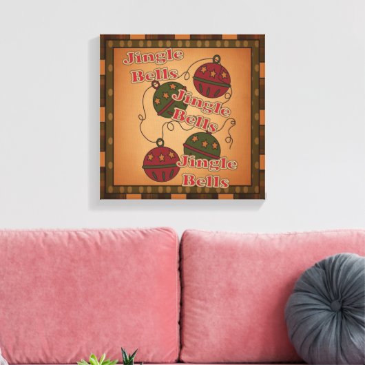 Jingle Bell Kerstvakantie Canvas (Insitu (Woonkamer))
