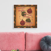 Jingle Bell Kerstvakantie Canvas Afdruk (Insitu (Woonkamer))