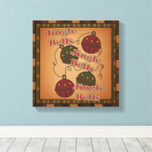 Jingle Bell Kerstvakantie Canvas Afdruk (Insitu (Houten vloer))