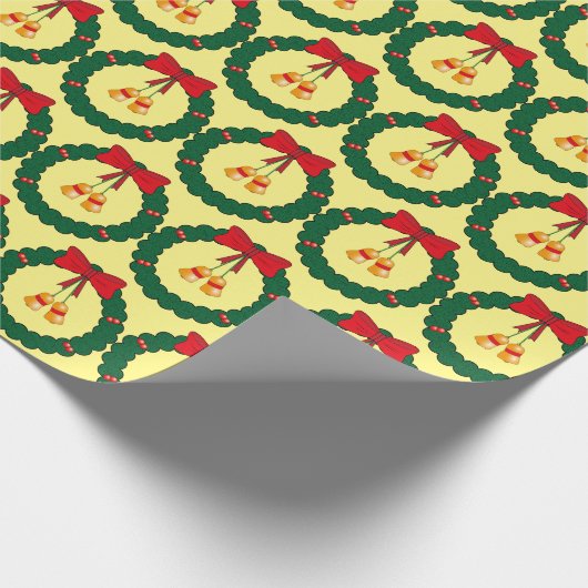 Jingle Bell krans kerst inpakpapier (Hoek)