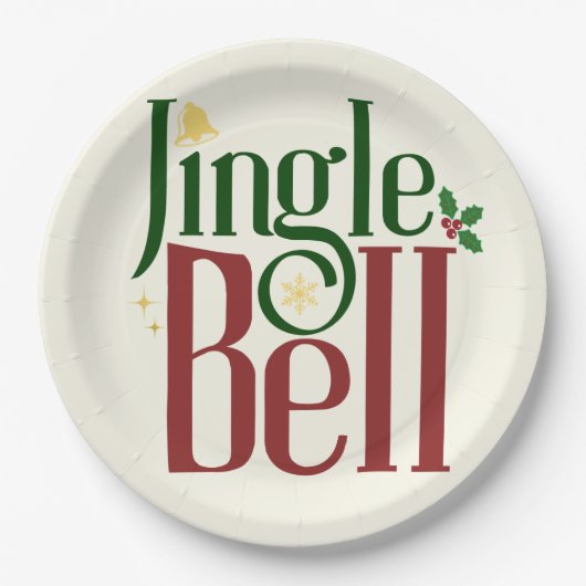 Jingle Bell Papieren Bordje (Voorkant)