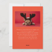 Jingle Bell Paws Hond Foto Rode Kerst Feestdagenkaart (Achterkant)