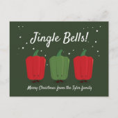Jingle Bell Peppers Briefkaart kerst (Voorkant)