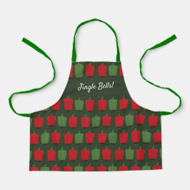 Jingle Bell Peppers Holiday Kerstmis Cartoon Schort
