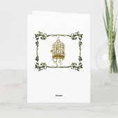 Jingle bell plant bij geboorte art nouveau Unique Kaart (Achterkant)