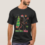 Jingle Bell Rock Bigfoot Guitar Santa Chri T-shirt (Voorkant)