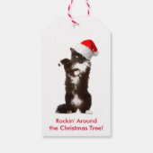 Jingle Bell Rock Cat Gift Labels Cadeaulabel (Achterkant)