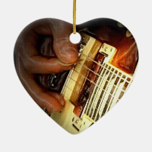 Jingle Bell Rock-kerstversiering Keramisch Ornament (Achterkant)