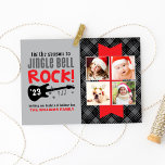 Jingle Bell Rock Red Guitar Music Photo Collage Feestdagenkaart<br><div class="desc">Unique and full of style, this jingle bell rock 'n' roll themed Christmas fotocolage card is perfect voor rockstars big and small. Gemengde feeds typography, an electric guitar, and custom text that can be personalized. Aan de basis van guitars, stars, bells and hearts appears on the back side. Design coBijgevolg:...</div>