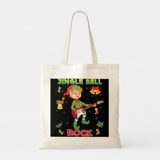 Jingle Bell Rock Rockin: Kerstmis met Gui spelen Tote Bag (Achterkant)