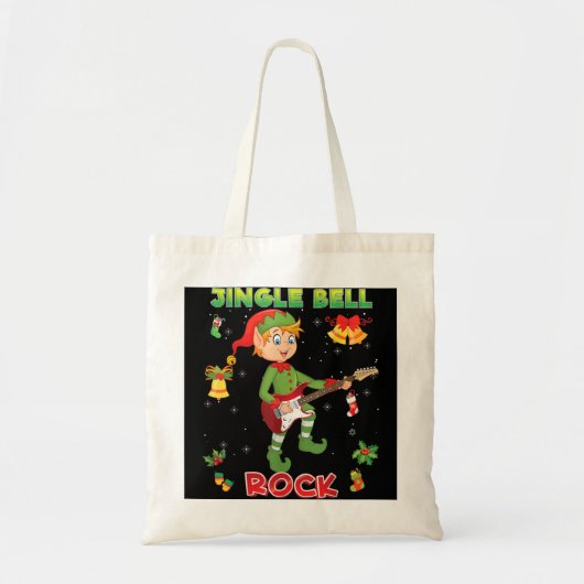 Jingle Bell Rock Rockin: Kerstmis met Gui spelen Tote Bag (Voorkant)