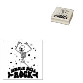 Jingle Bell Rock Skeleton Stamp Rubberstempel (Gestempeld)